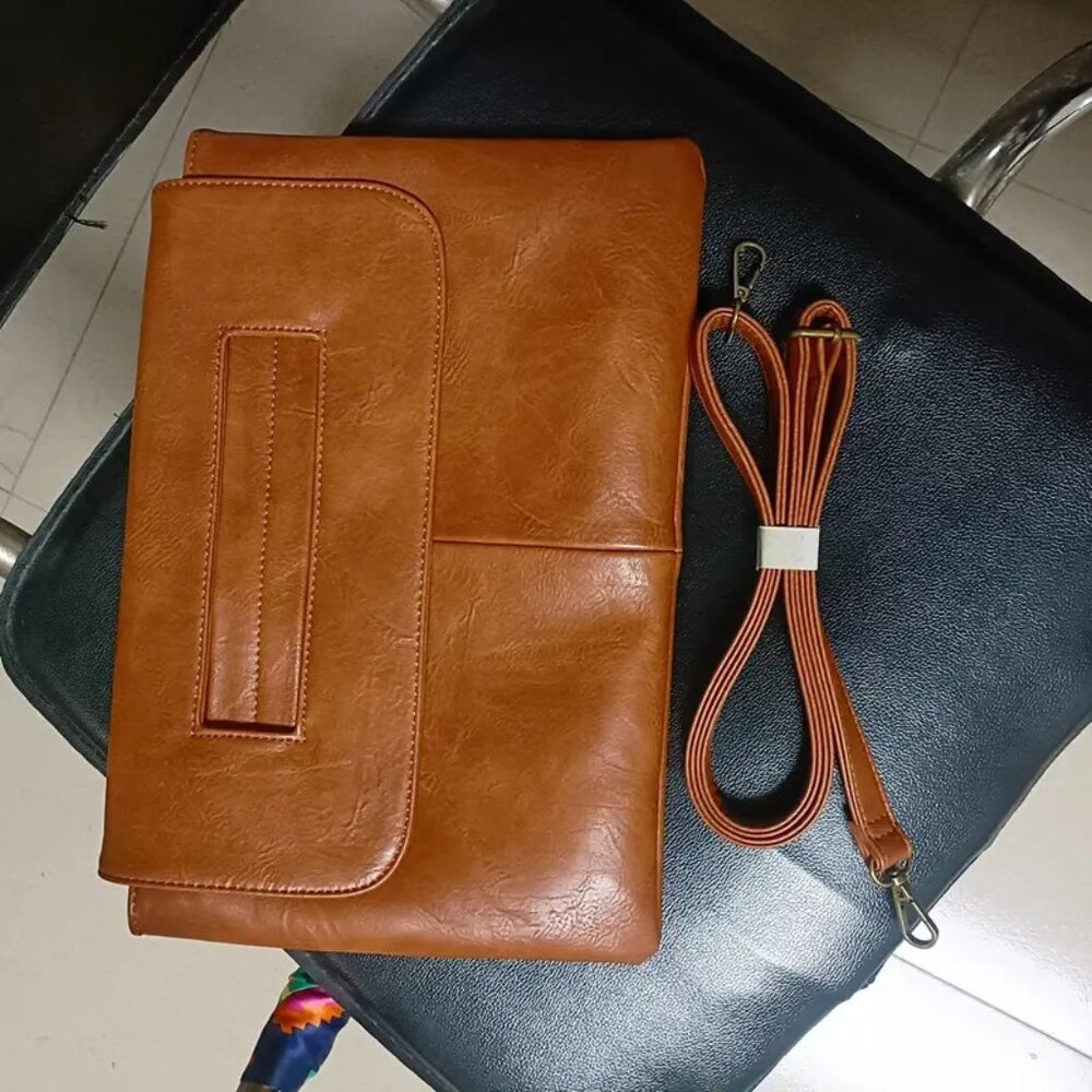 Large Clutch Purse/ (Light Brown) - Picture 2 of 11